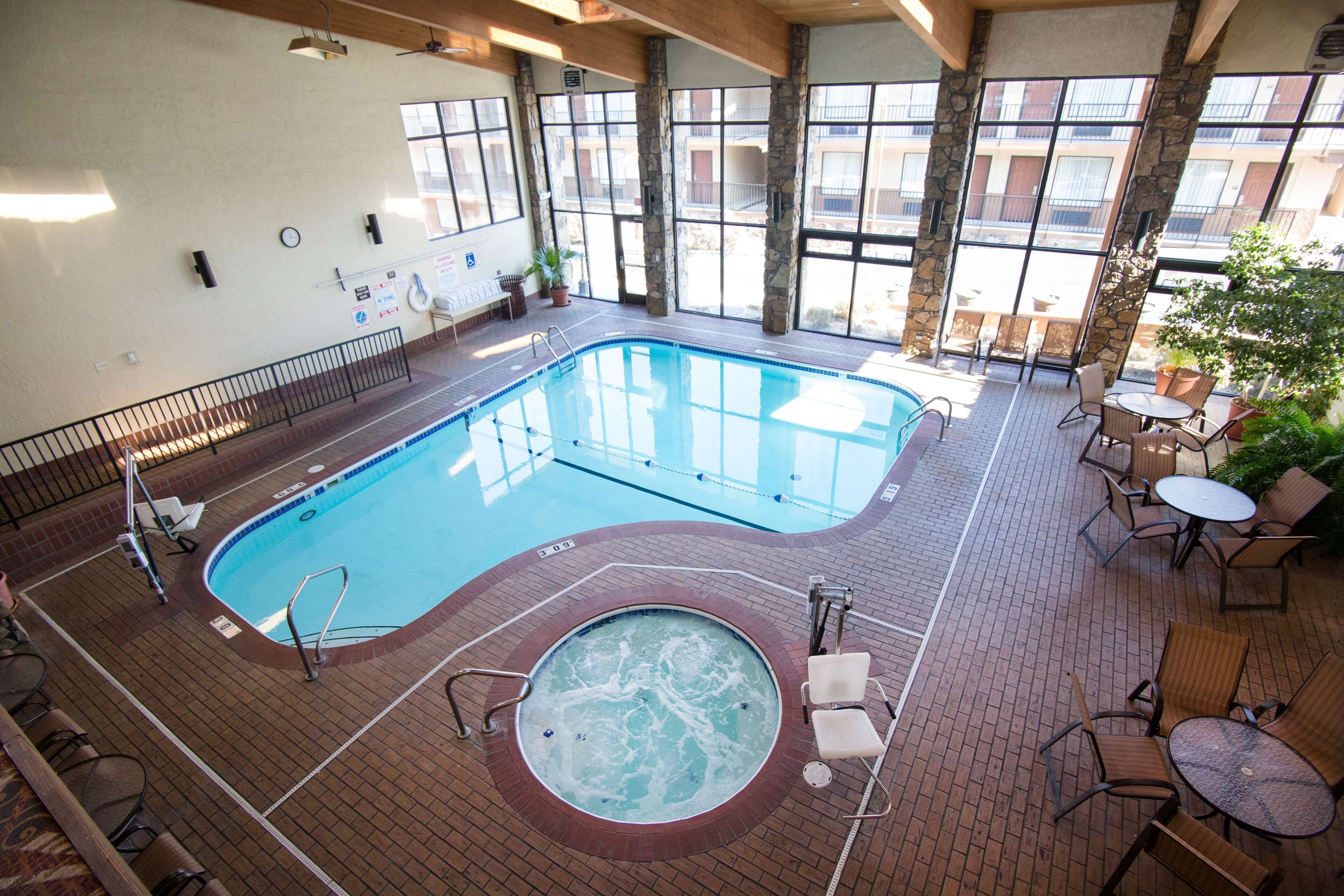 indoor pool, outdoor pool, open 8 am to midnight, pool loungers