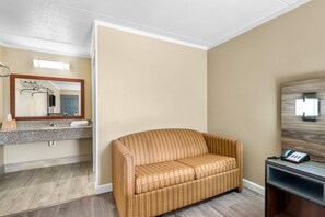 Down duvets, desk, blackout curtains, iron/ironing board