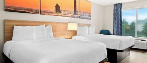 Room, 2 Queen Beds, Non Smoking | Premium bedding, desk, laptop workspace, free cots/infant beds