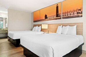 Room, 2 Queen Beds, Non Smoking | Premium bedding, desk, laptop workspace, free cribs/infant beds - Days Inn & Suites by Wyndham Warren (Warren)