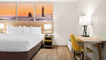 Suite, 1 King Bed, Non Smoking (One-Bedroom) | Premium bedding, desk, laptop workspace, free cribs/infant beds