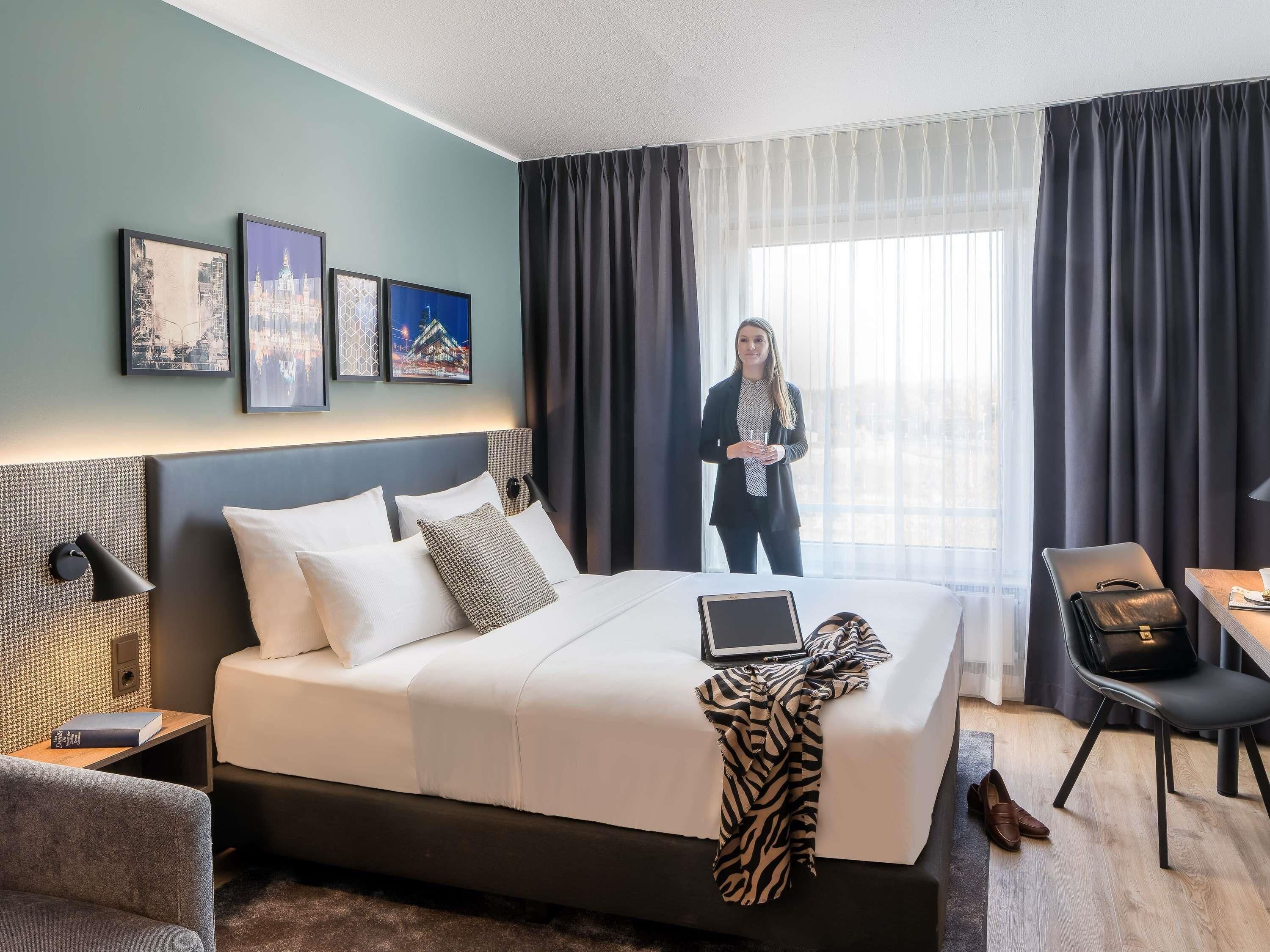 Hypo-allergenic bedding available, desk, blackout drapes, soundproofing