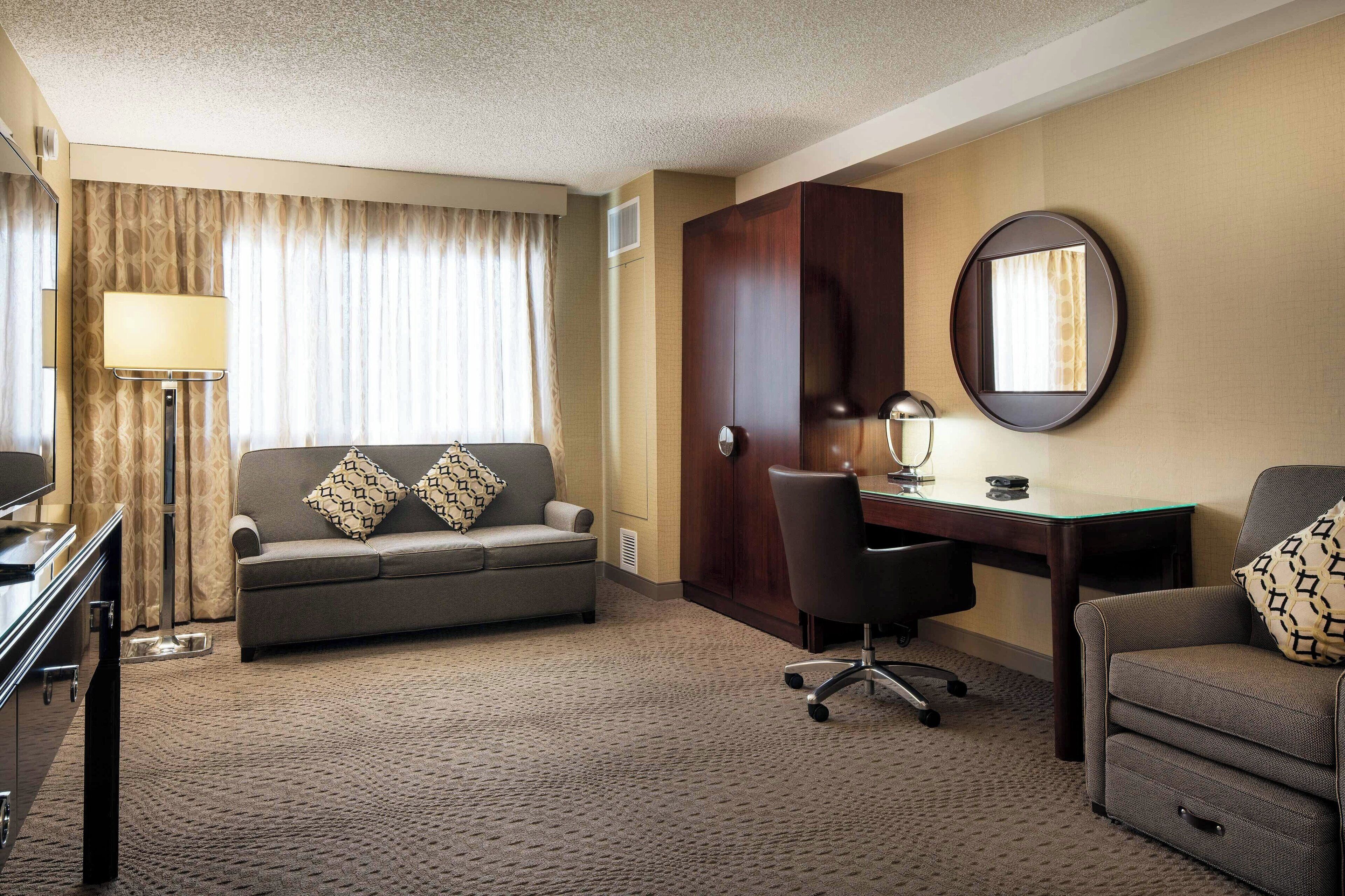 studio, 1 king bed, non smoking, kitchenette (1 sofa bed) | living area | 50-inch lcd tv with cable channels, tv