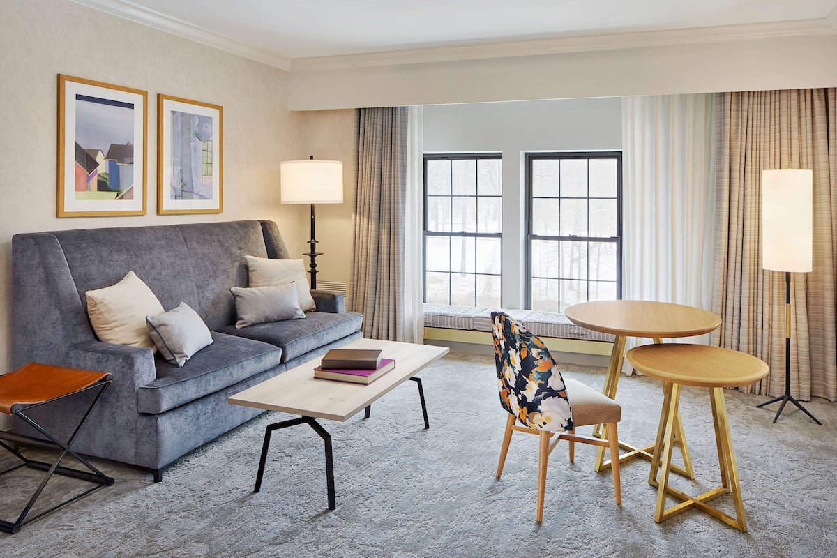 junior suite, 1 king bed | living area | lcd tv, ipod dock, pay films