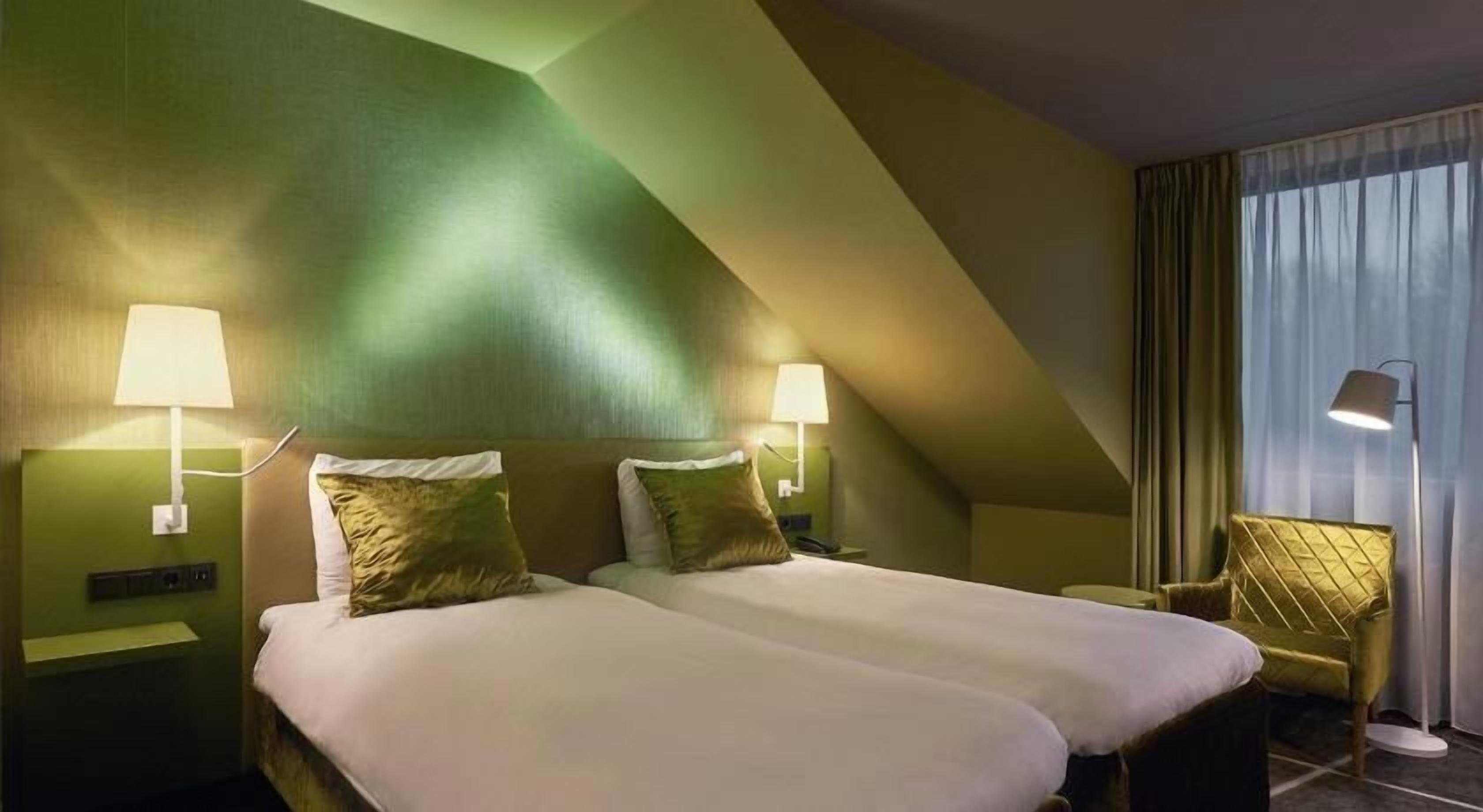Premium bedding, pillow-top beds, free minibar, in-room safe