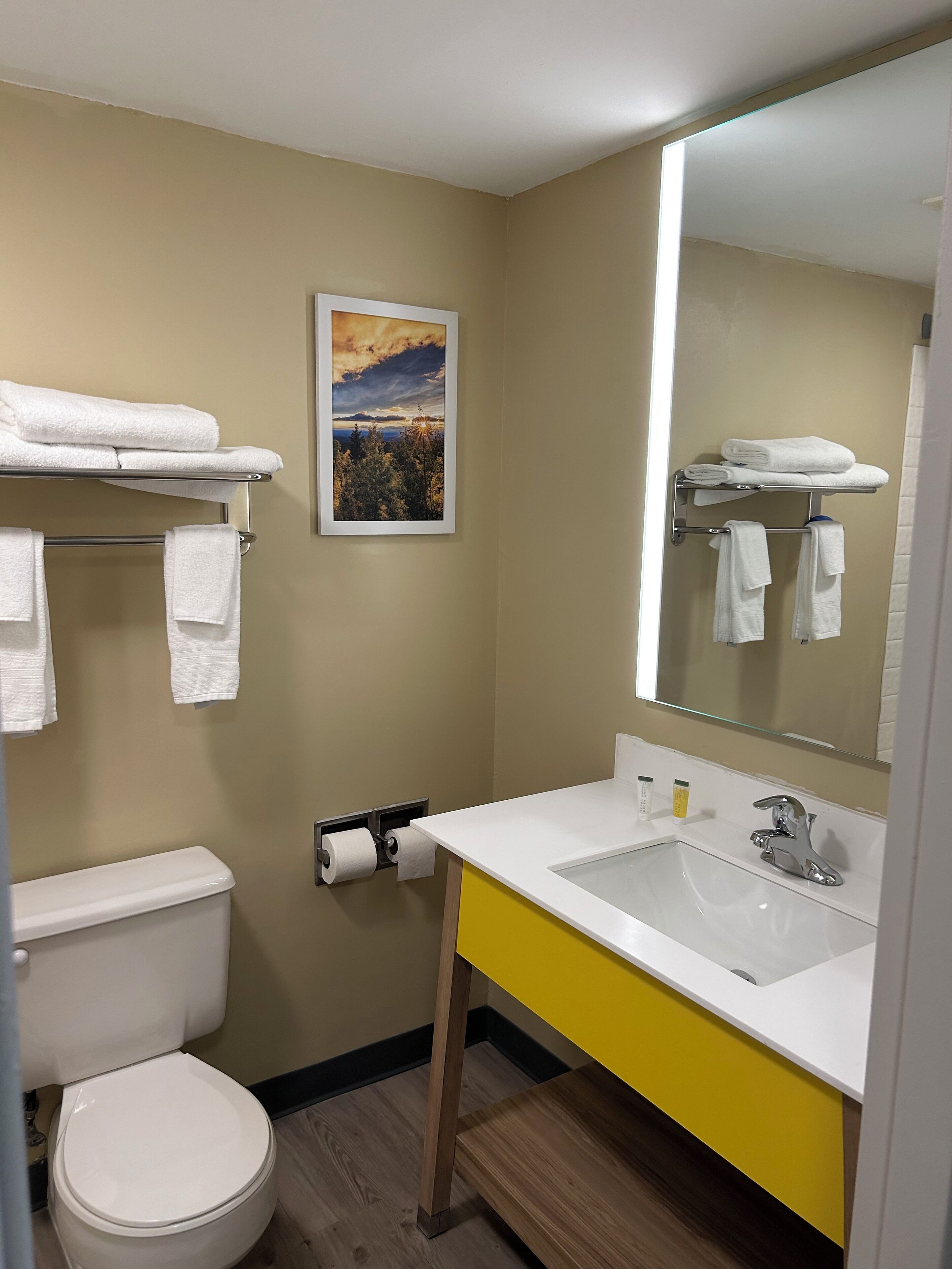 family suite, multiple beds, non smoking | bathroom | combined shower/bathtub, eco-friendly toiletries, hair dryer, towels