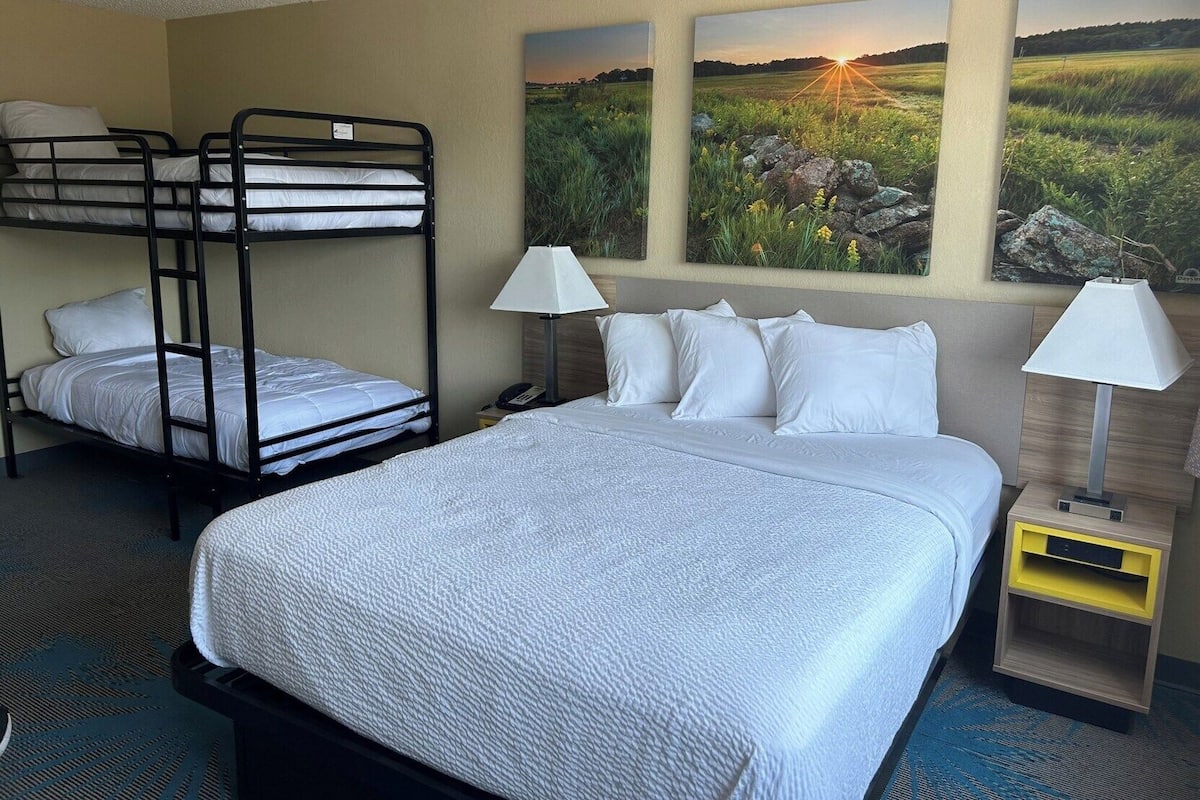 Iron/ironing board, cribs (free), rollaway beds (surcharge), WiFi (free)