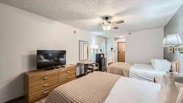 Blackout curtains, iron/ironing board, free cots/infant beds, free WiFi