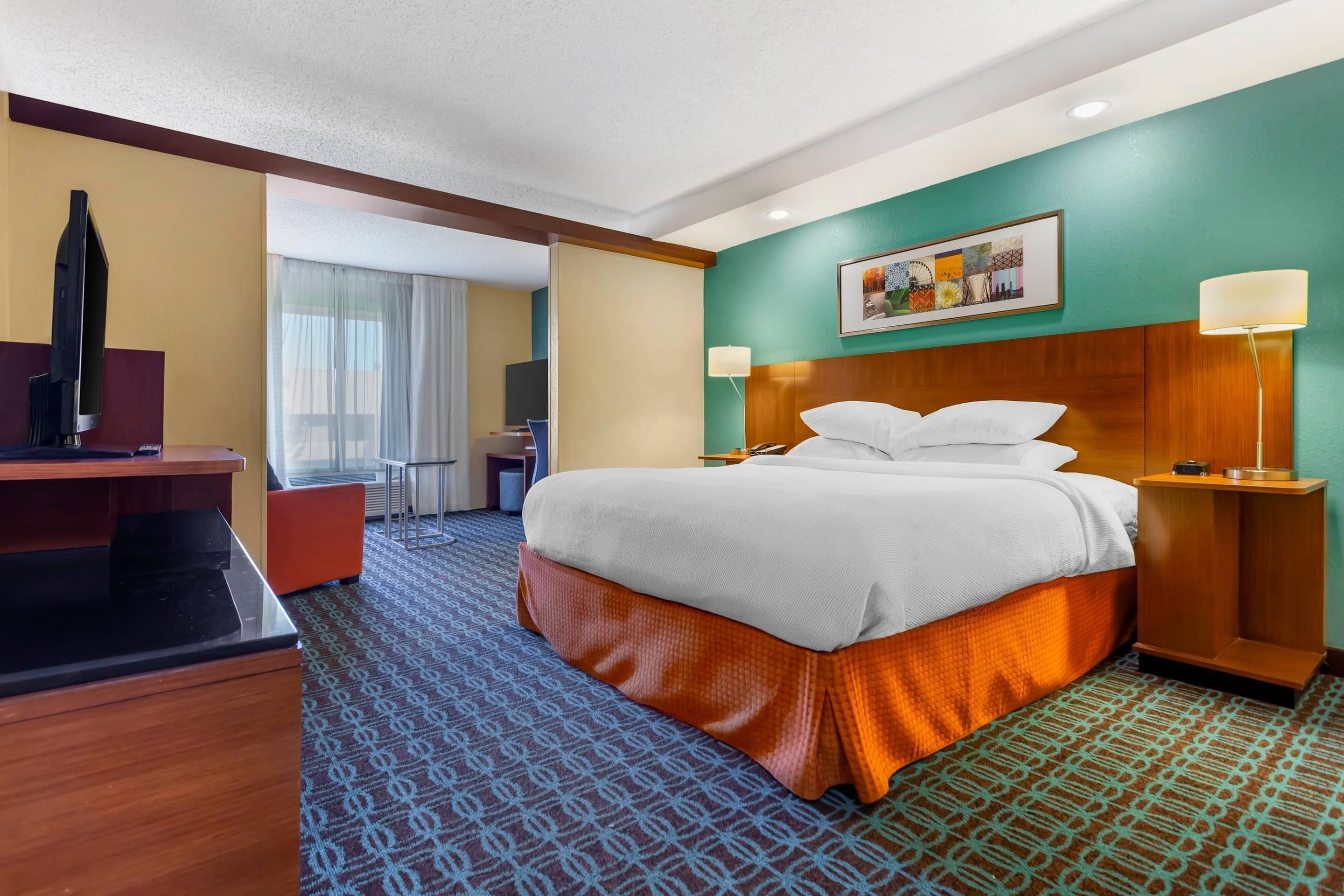 Suite, 1 King Bed with Sofa bed, Non Smoking (Efficiency) | Hypo-allergenic bedding, in-room safe, desk, laptop workspace