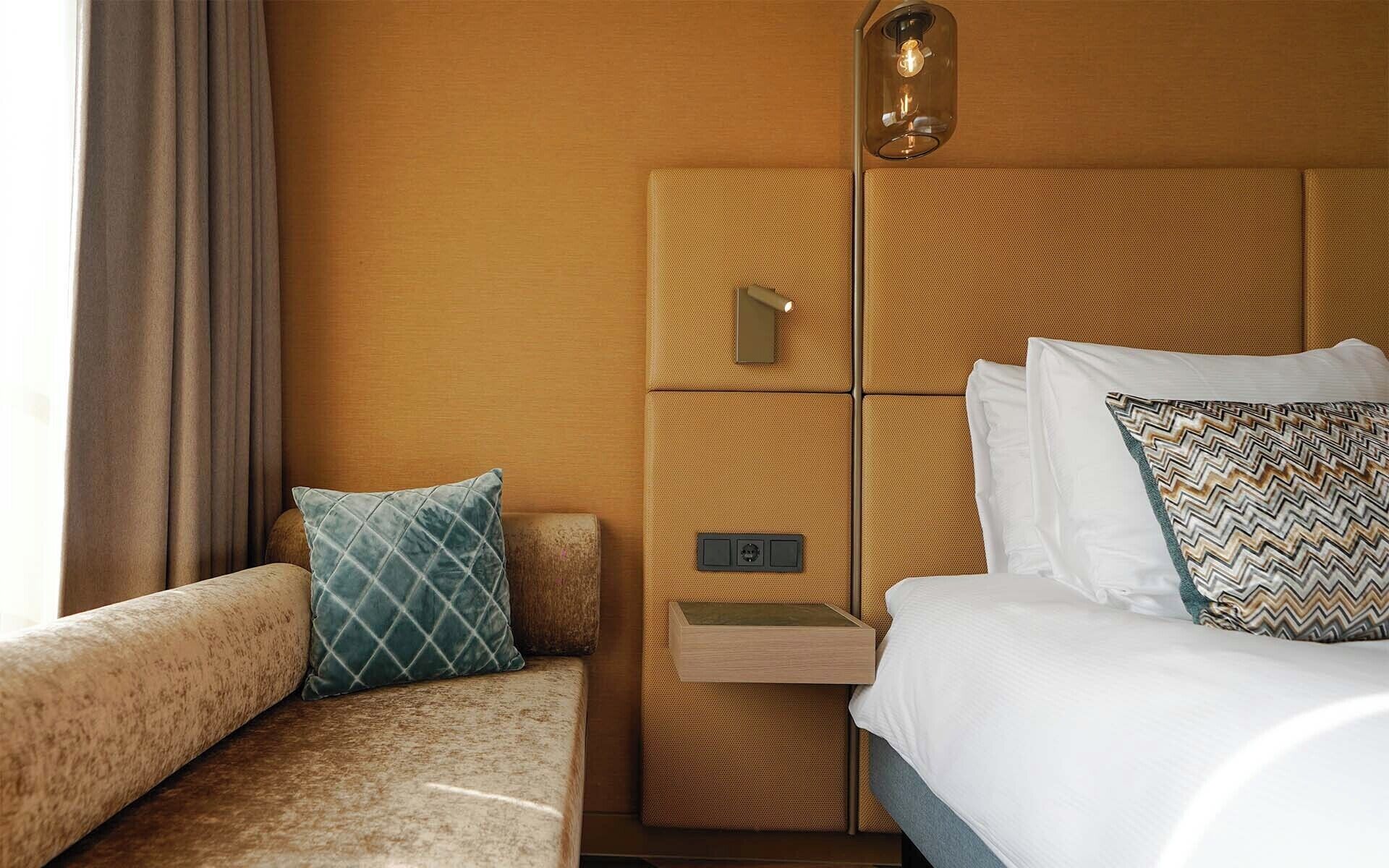 Premium bedding, down duvets, in-room safe, desk