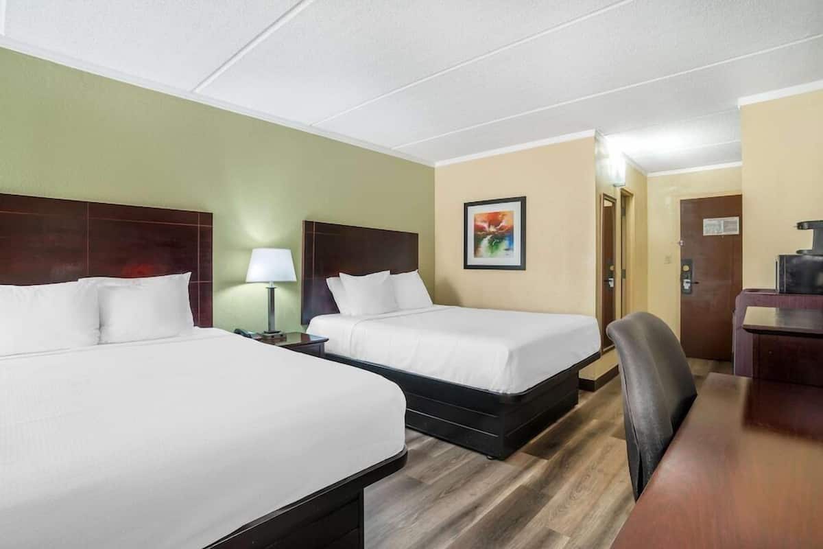 Premium bedding, down comforters, Select Comfort beds, desk