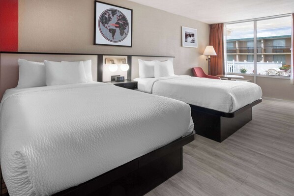 Room, 2 Double Beds, Non Smoking, Pool View | Premium bedding, Tempur-Pedic beds, in-room safe, individually decorated