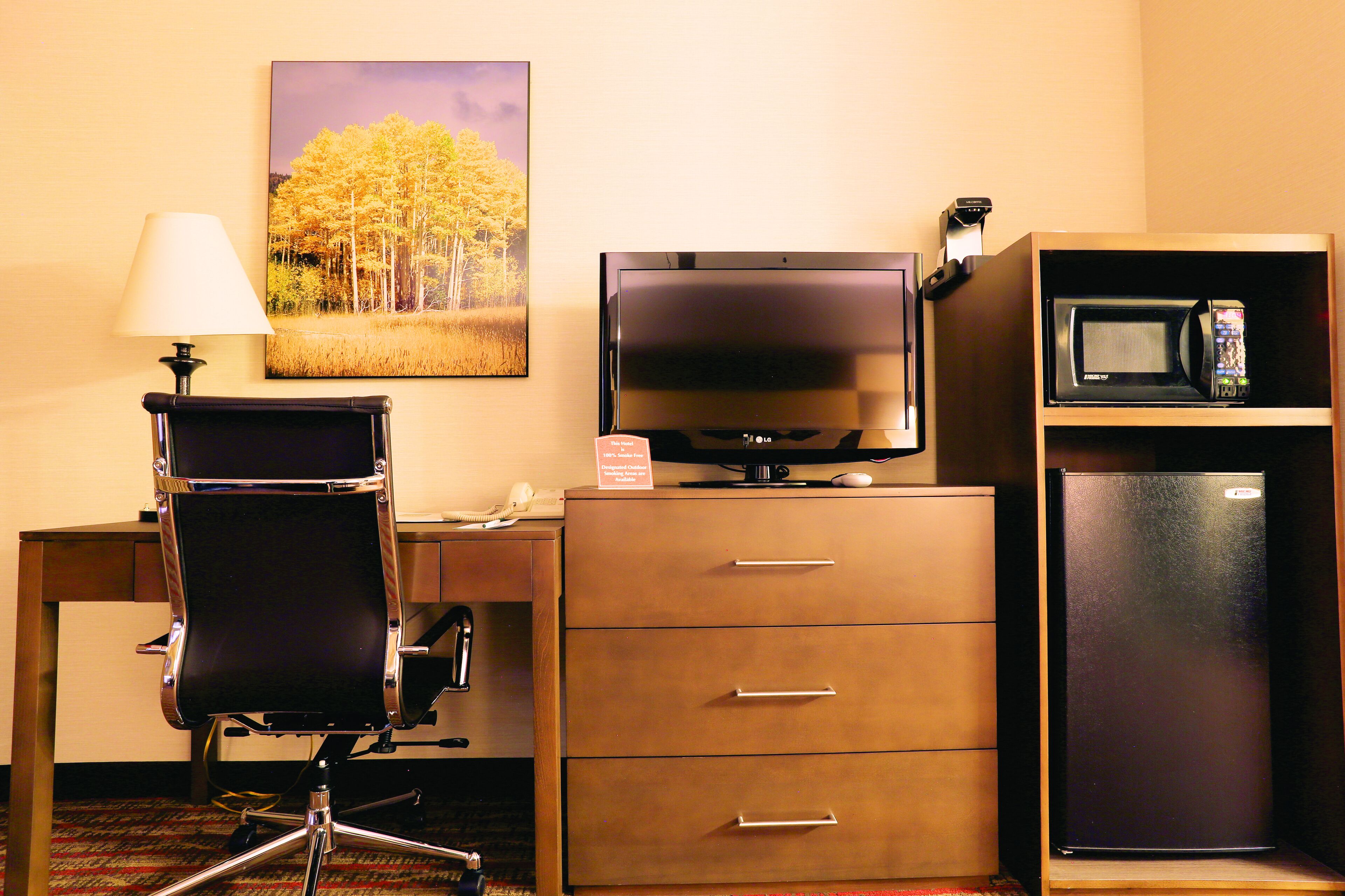 hypo-allergenic bedding, pillow-top beds, in-room safe, desk