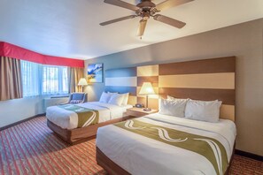 Hypo-allergenic bedding, pillowtop beds, in-room safe, desk