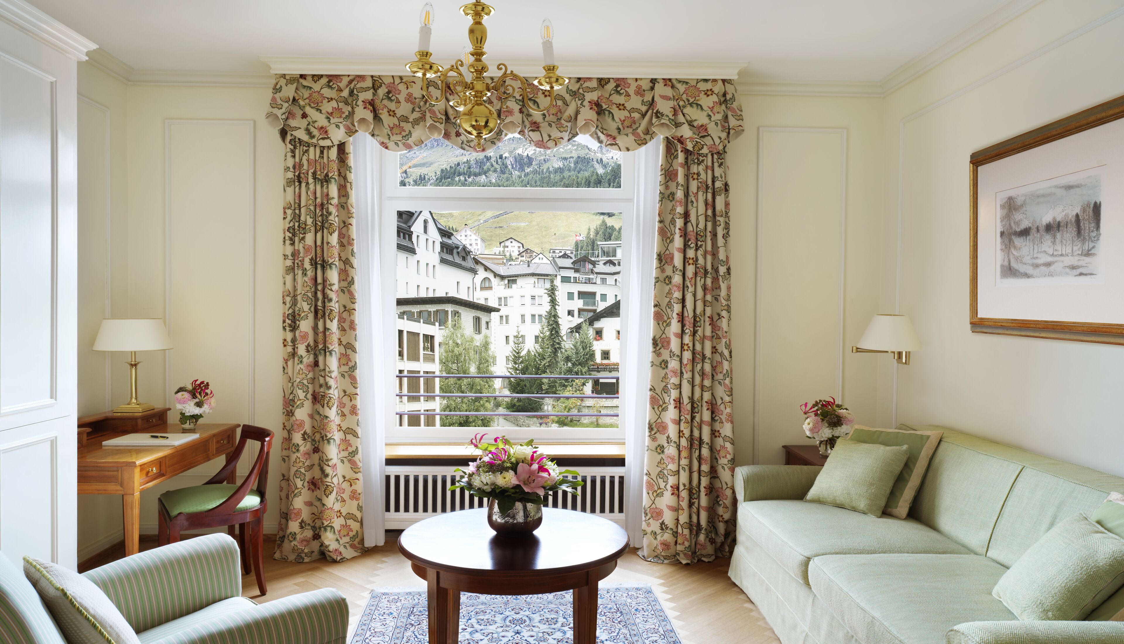 junior suite (village side) | living room | 55-inch flat-screen tv with satellite channels, tv, netflix