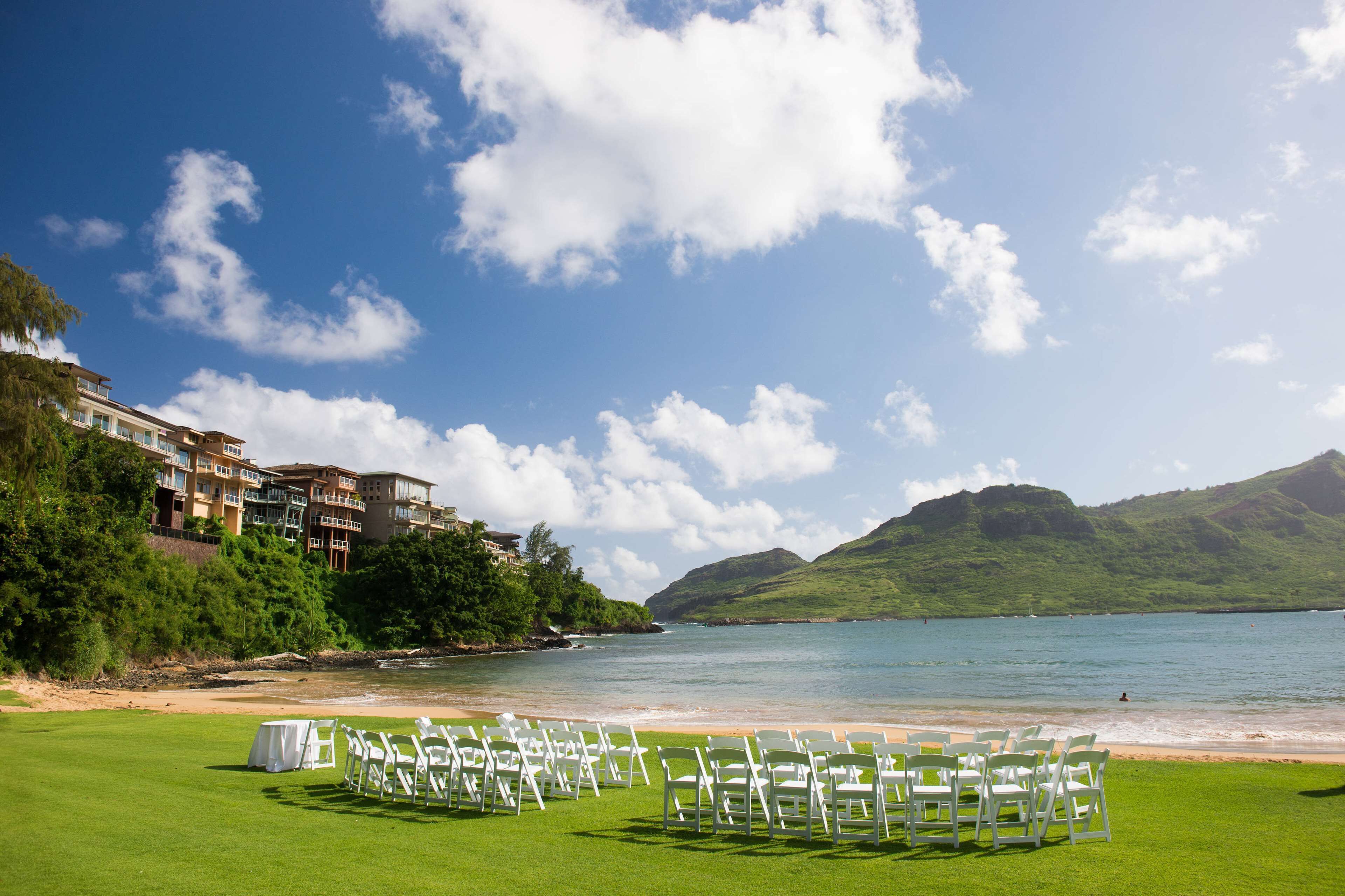 Outdoor wedding area