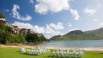 Outdoor wedding area