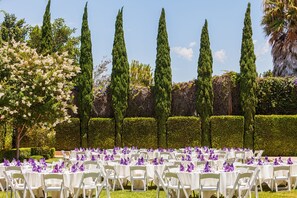 Outdoor banquet area