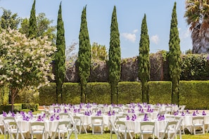 Outdoor banquet area