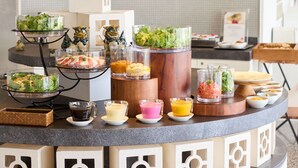 A buffet with various food items and beverages. - Naha Tokyu REI Hotel (Naha)