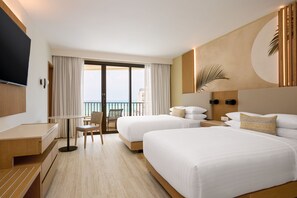 Room, 2 Double Beds, Balcony, Ocean View | Beach/ocean view