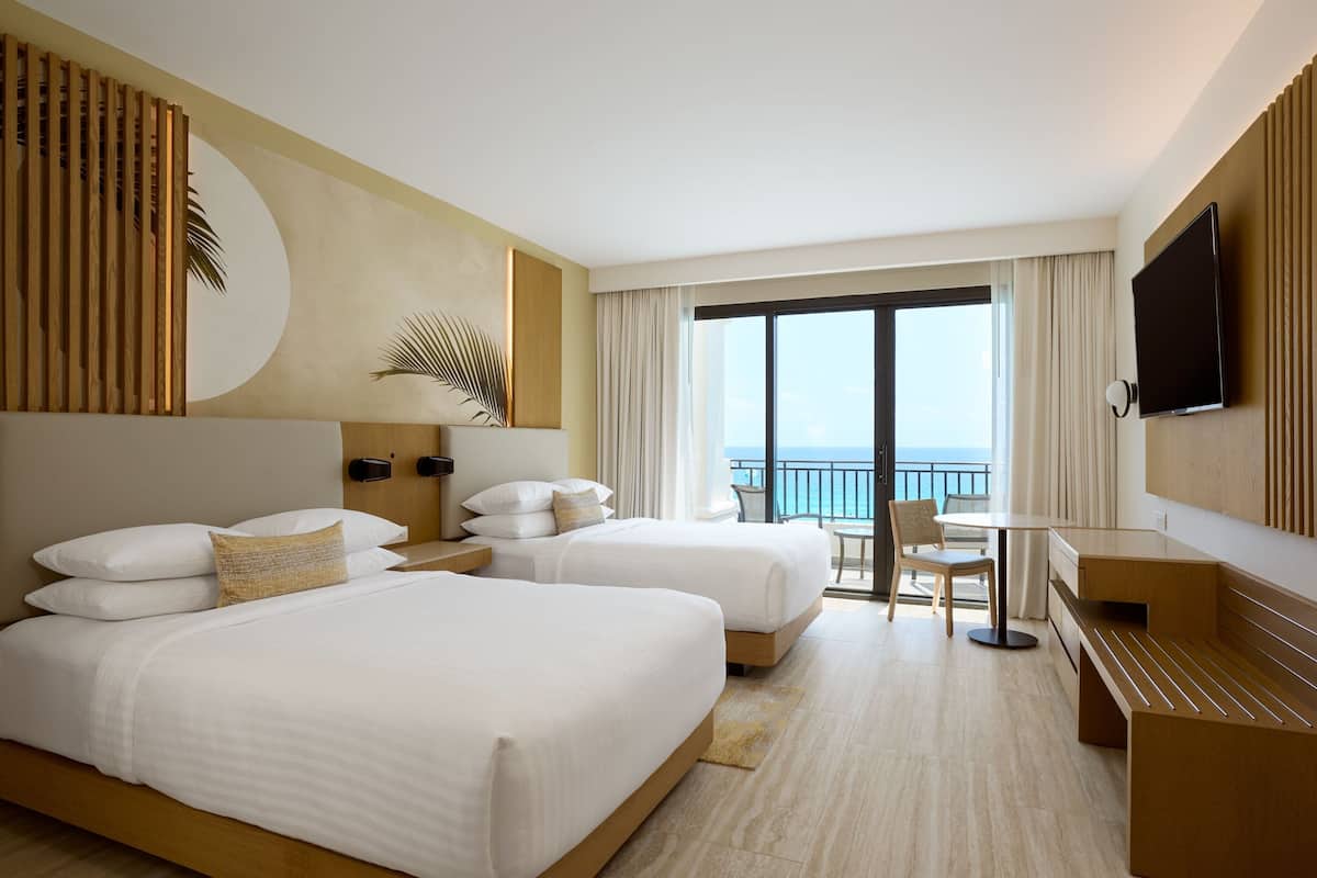 Room, 2 Double Beds, Non Smoking, Oceanfront (View) | Beach/ocean view