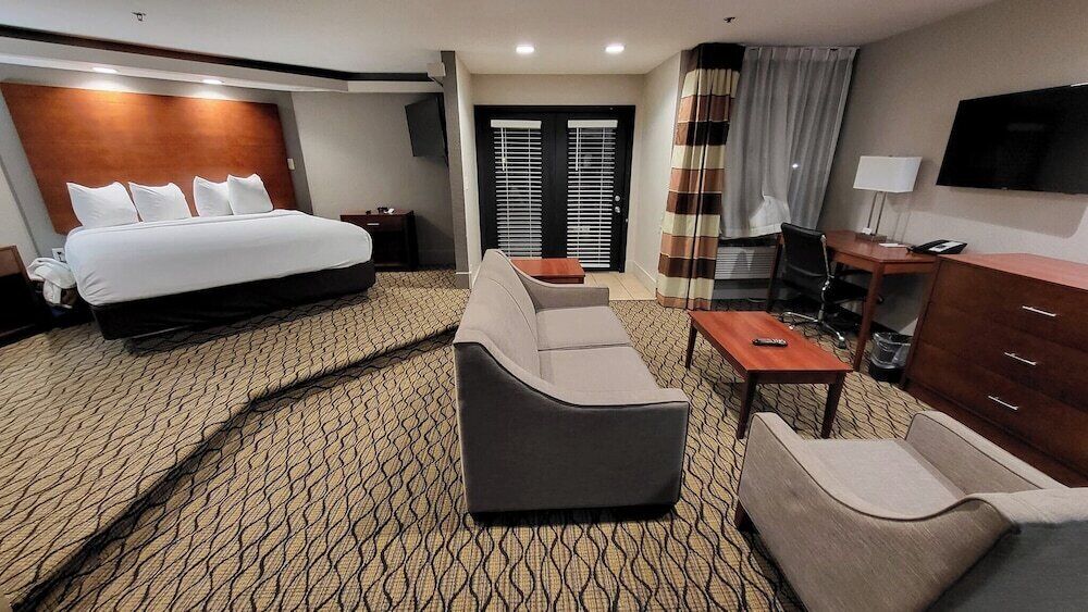Blackout curtains, soundproofing, iron/ironing board