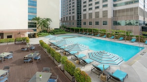 Outdoor pool, pool umbrellas, sun loungers - Holiday Inn Bangkok Silom by IHG (Bangkok)