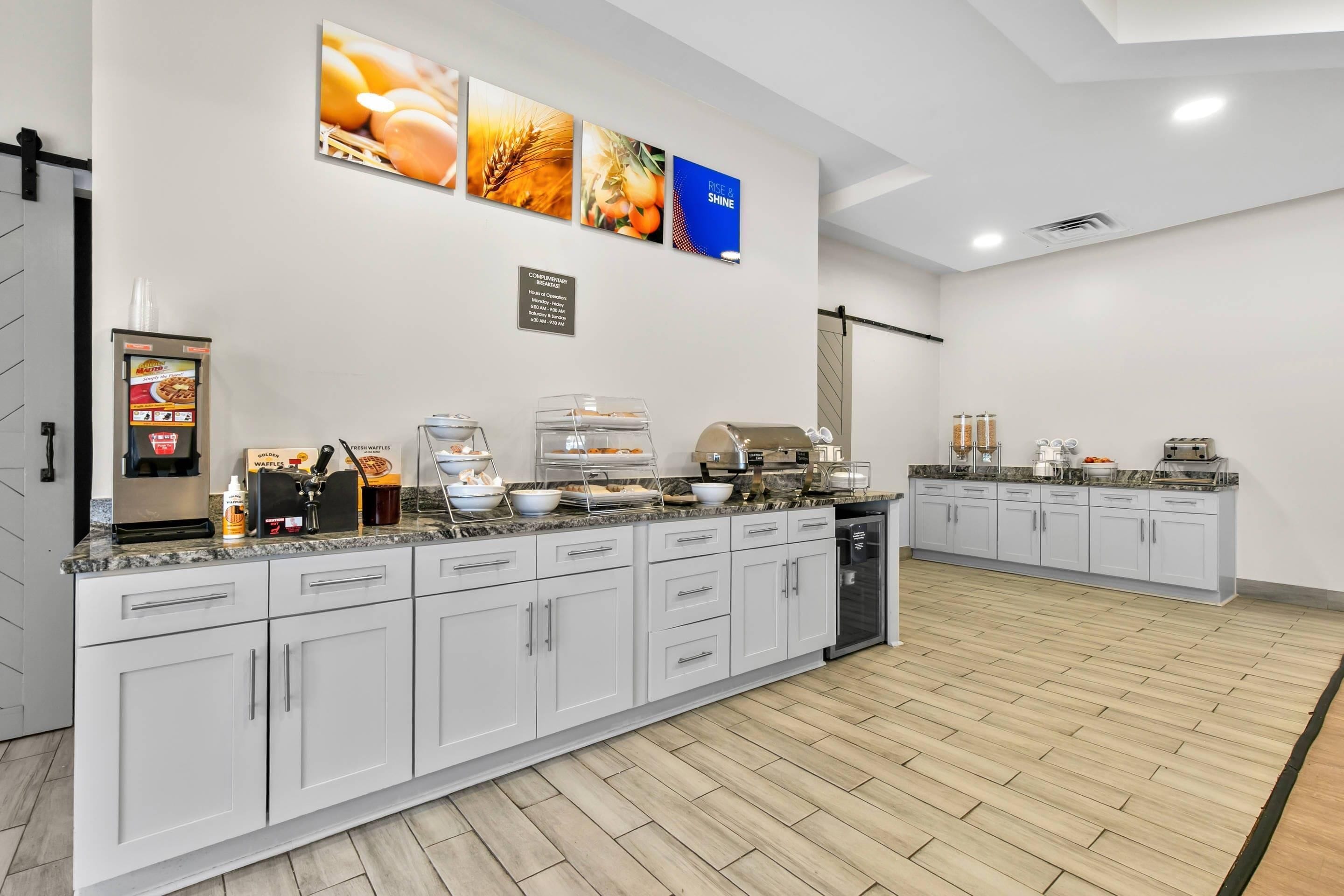 Café da manhã com buffet grátis todos os dias