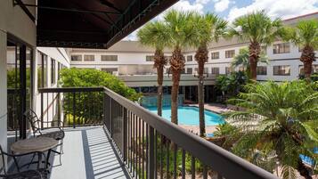 Suite, 1 Bedroom, Balcony, Pool View | 1 bedroom, premium bedding, pillow-top beds, in-room safe