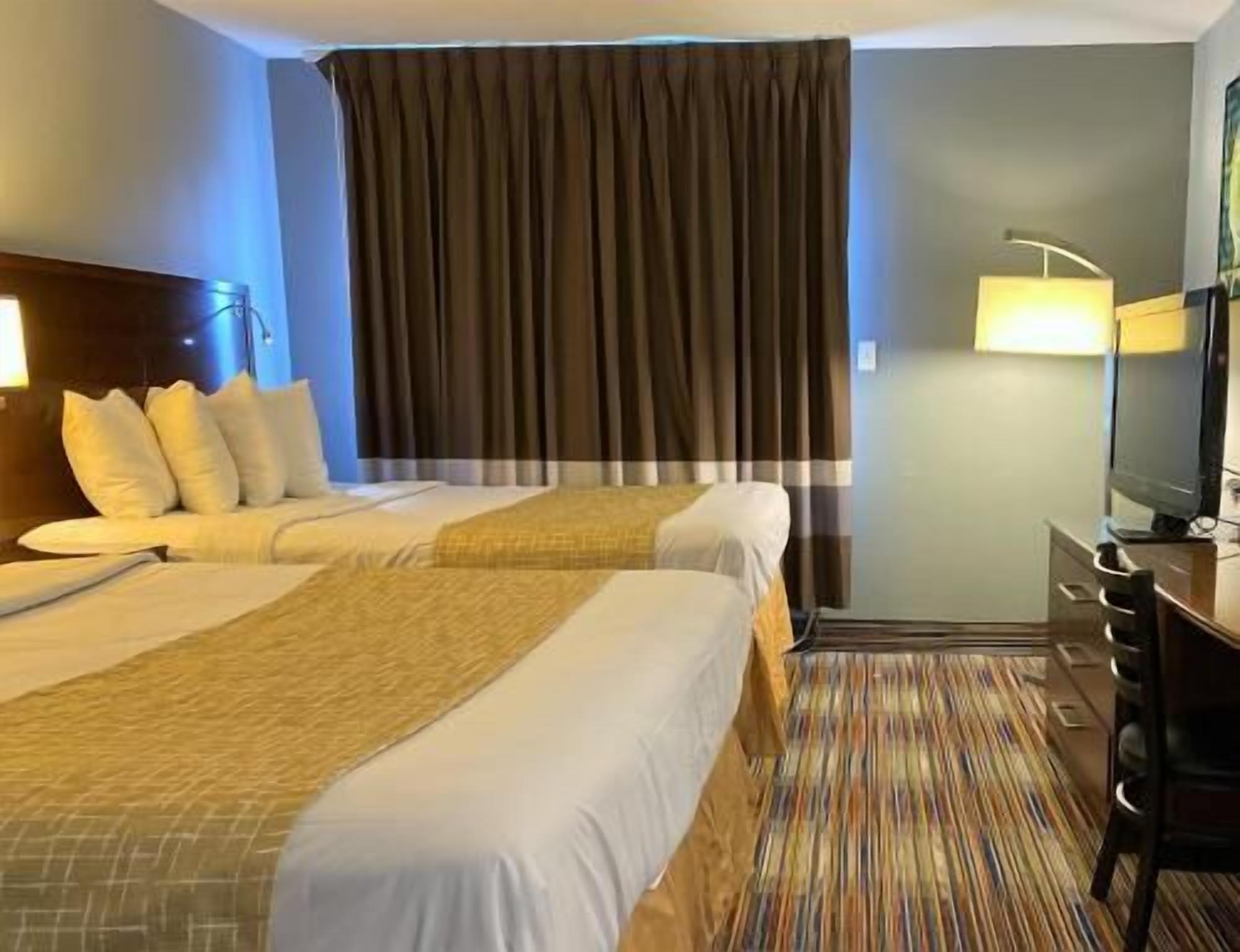 In-room safe, desk, laptop workspace, blackout curtains