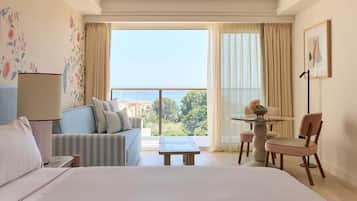 Lakens van Egyptisch katoen, luxe beddengoed, een minibar