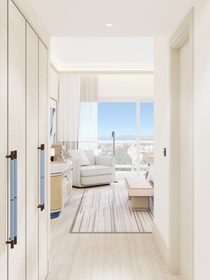 Egyptian cotton sheets, premium bedding, minibar, in-room safe