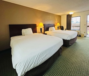 Standard Room, 2 Queen Beds, Non Smoking | 1 bedroom, in-room safe, desk, iron/ironing board
