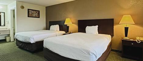 Standard Room, 2 Queen Beds, Non Smoking | 1 bedroom, desk, laptop workspace, free WiFi