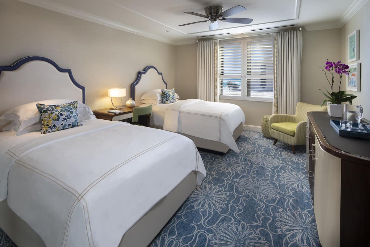 Deluxe Room, 2 Double Beds, Partial Ocean View | Hypo-allergenic bedding, down comforters, minibar, in-room safe