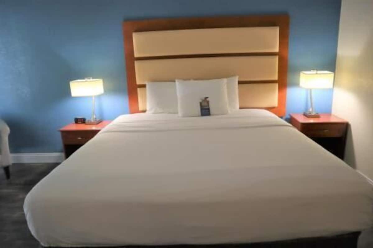 Ropa de cama de alta calidad, escritorio y insonorización