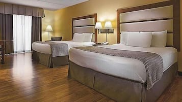 Premium bedding, desk, soundproofing, iron/ironing board