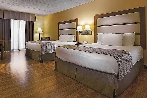 Premium bedding, desk, soundproofing, iron/ironing board