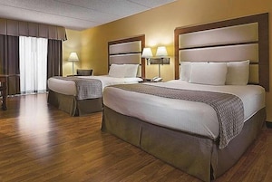 Premium bedding, desk, soundproofing, iron/ironing board