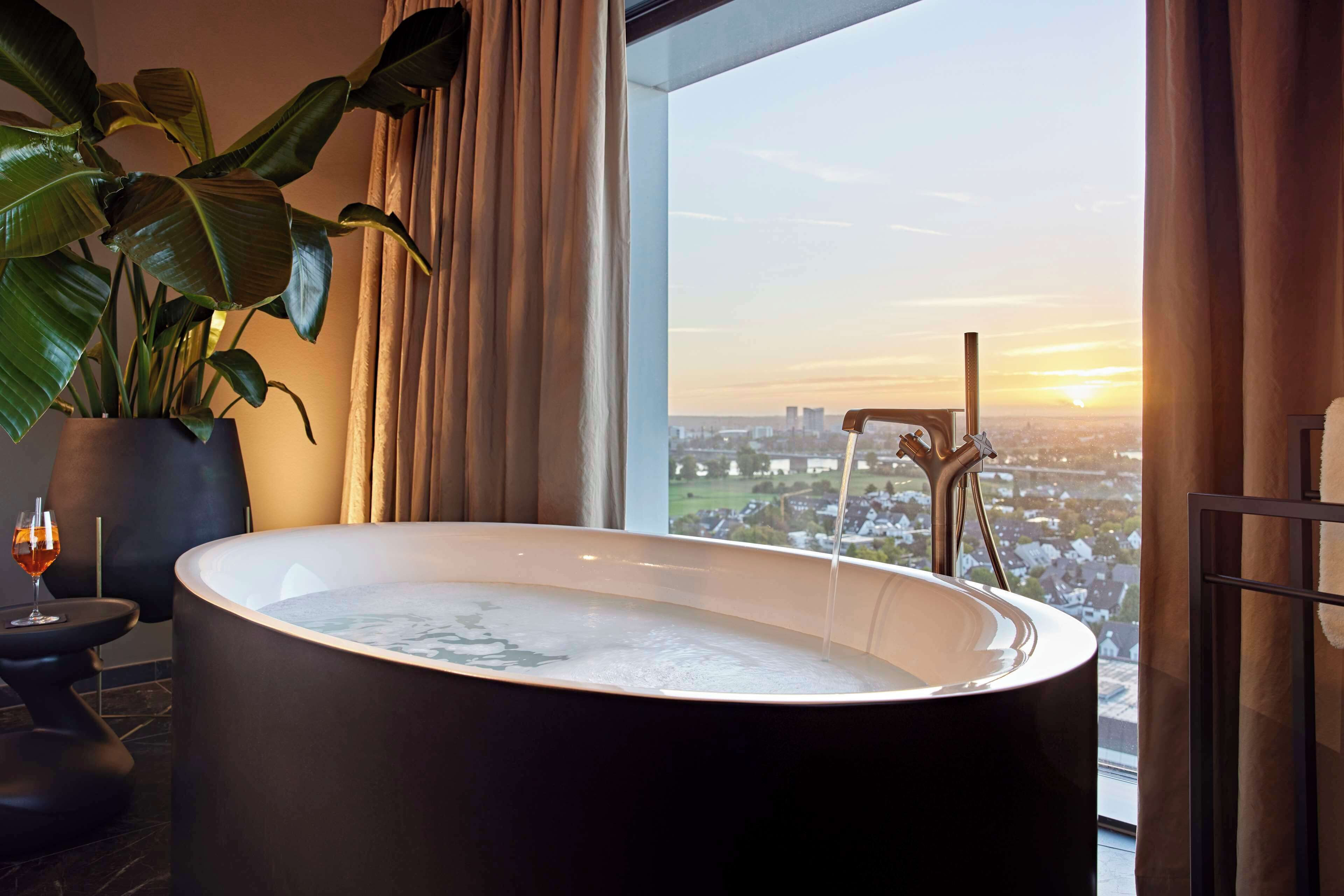 eco-friendly toiletries, hair dryer, towels, soap