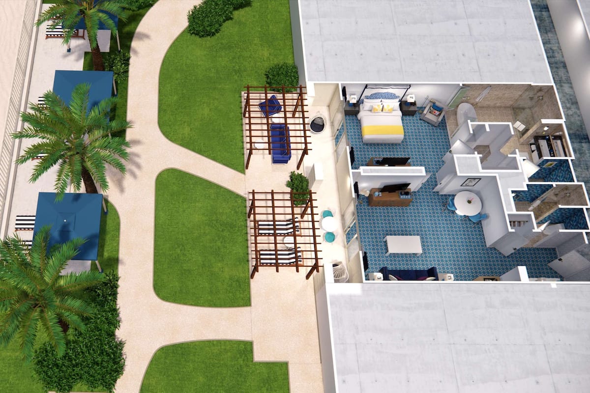 Suite, terraza, frente al mar (Lanai) | Ropa de cama de alta calidad, caja fuerte, escritorio y cortinas opacas