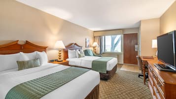 Kahden hengen standard-huone, 2 parisänkyä, tupakointi kielletty | Työpöytä, kannettavalle tietokoneelle sopiva työtila