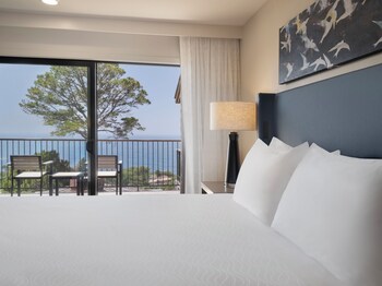 Standard Room, 1 King Bed, Ocean View | Premium bedding, down comforters, pillowtop beds, in-room safe at Hyatt Carmel Highlands