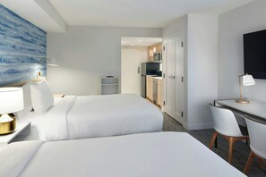 Studio, 2 Queen Beds, City View | Desk, iron/ironing board, free cots/infant beds, free WiFi