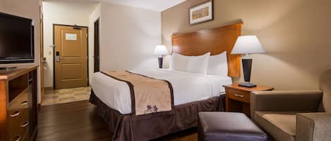 Premium bedding, pillow-top beds, in-room safe, desk