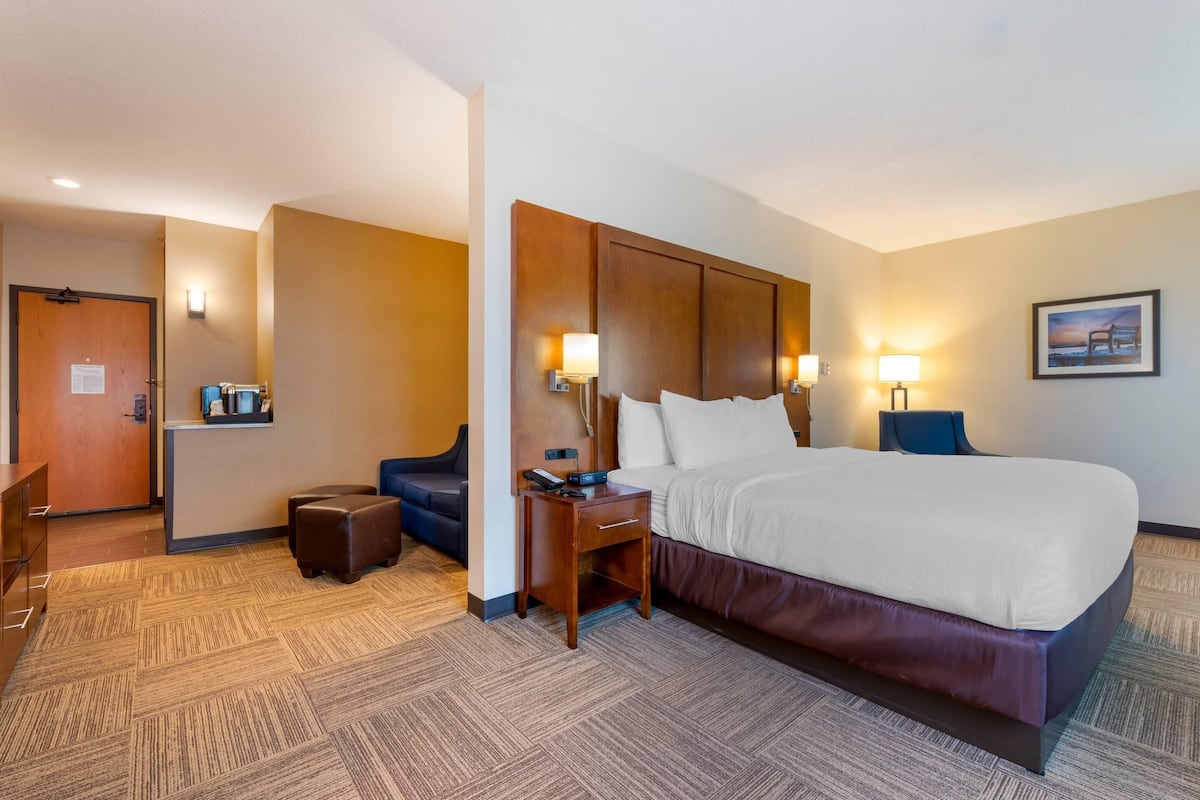 Standard Lakeview King Suite | 1 bedroom, premium bedding, pillowtop beds, in-room safe