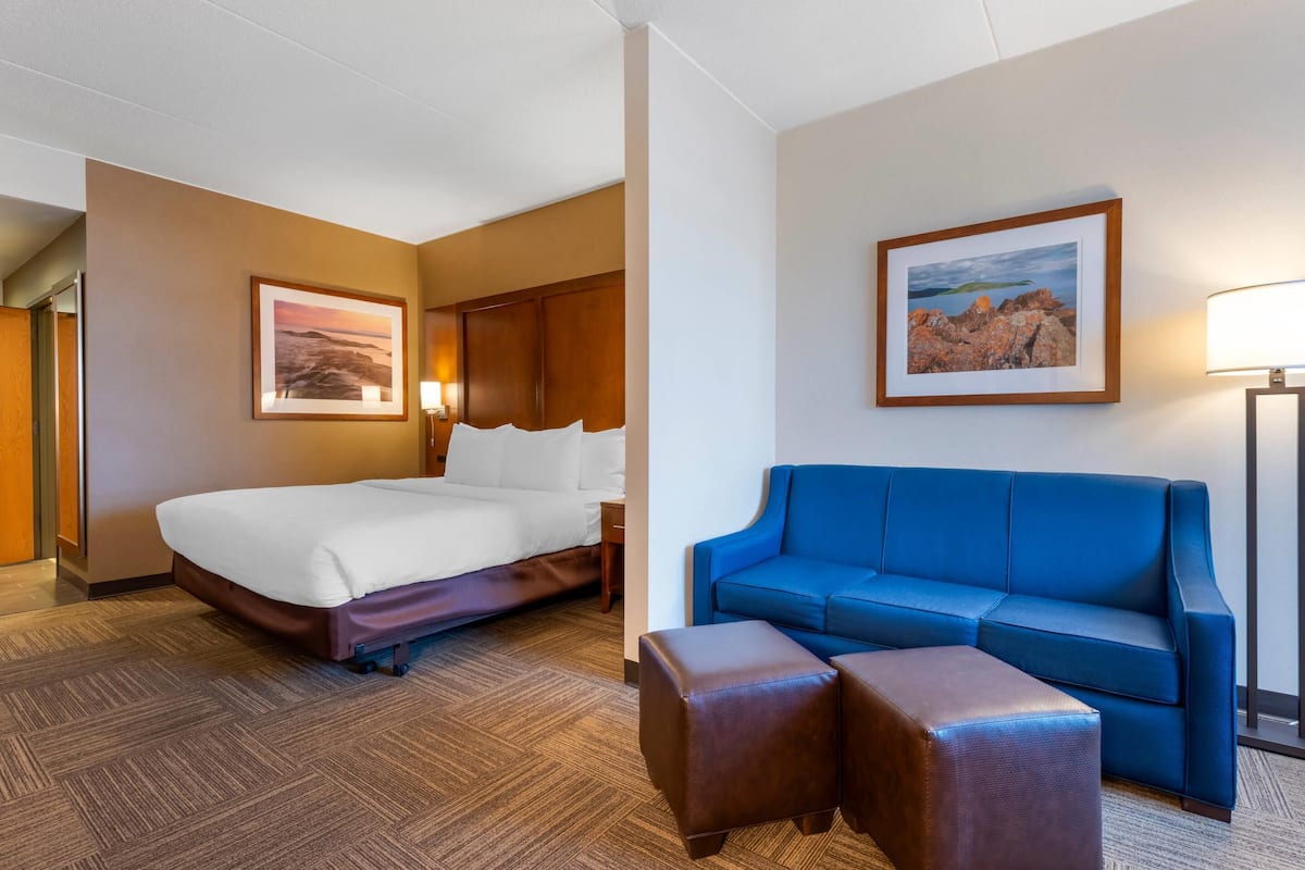 Lakeview Accessible Ground Floor Deluxe Suite | Premium bedding, pillowtop beds, in-room safe, desk