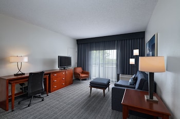 32-inch flat-screen TV with satellite channels, TV at Courtyard by Marriott Dallas Arlington/Entertainment Dist