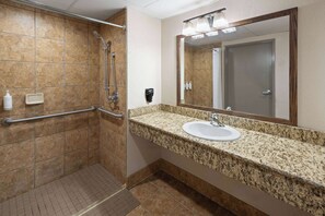 Room, 1 King Bed, Accessible, Non Smoking | Accessible bathroom